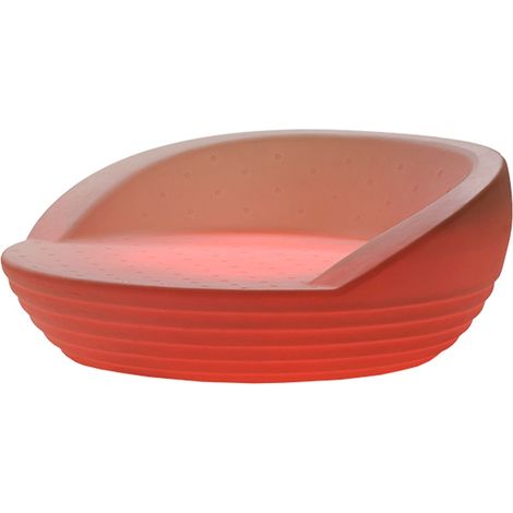 FORMENTERA Balinesisches Rundbett mit Licht für drinnen und draußen. Aufladung durch Solar- oder Batteriebetrieb. RGB-Licht