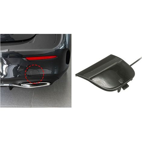 Black material: ABS. Car rear bumper tow hook hole cover, unpainted. 2058851624. Applicable. (1/5)
