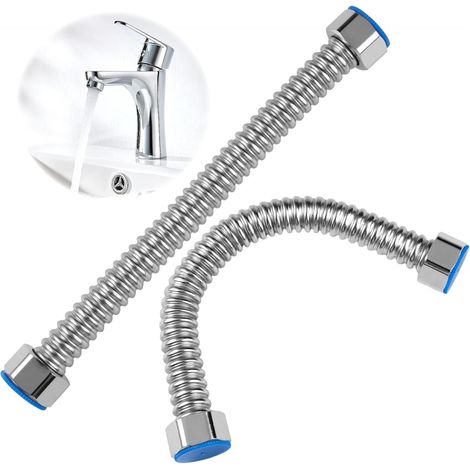 2 Tuyaux Flexibles G1/2 20cm Inox (1/5)