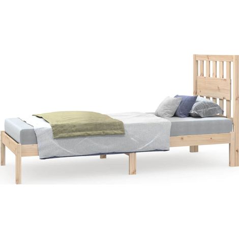 Maison Exclusive - Bettgestell ohne Matratze Massivholz Klein Ein (1/5)