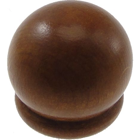 2 pomoli palla per bastone ø28mm - colore teak.