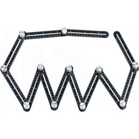 Règle de mesure multi-angle universelle, localisateur de trous de carrelage réglable, règle à douze angles (1/5)
