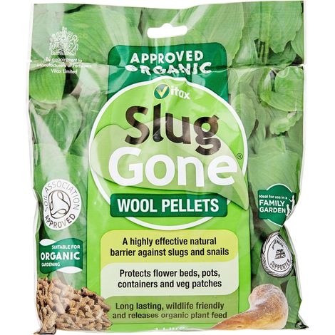 Vitax Slug Gone Wool Pellets 1 Litre - Natural Organic Barrier for Slugs and Snails