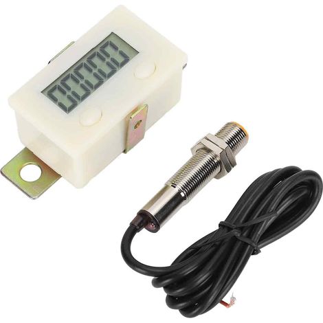 Elektronischer 5-stelliger Zähler mit LCD-Anzeige, Magnetinduktionsstanzung und integrierter HX-5A-Batterie (1/5)
