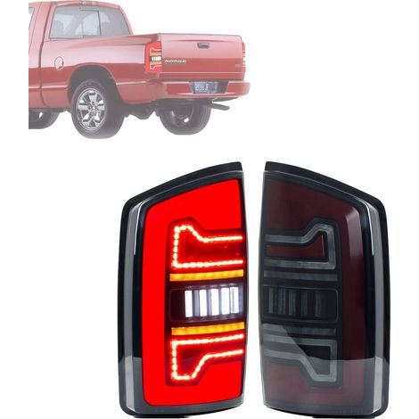 Fanali posteriori a LED, in PC, ABS e vetro PMMA, peso 4 kg, compatibili con Dodge Ram 2006-2008, tensione 12V, 3400 lumen (1/5)