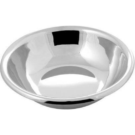 TrAdE Shop Traesio - Insalatiera Ciotola Coppa Bacinella Scodella Inox Fondo Piano Cucina 30 Cm -