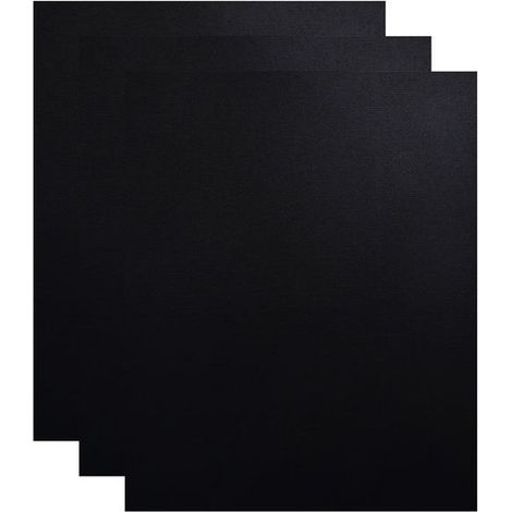 Tapis de barbecue - 40 x 50 cm - Noirs - Tapis de cuisson pour four - Conviennent également aux fours et aux grils - Hygiéniques et faciles à nettoyer (1/5)