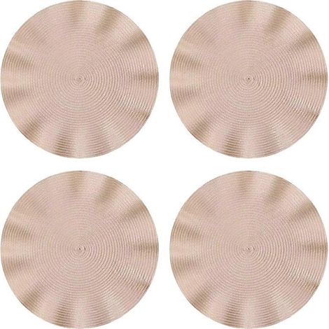 Tapis de table style western à bordure en bois, résistant à l'huile, à l'eau et à la saleté, isolant thermique et anti-salissures, blanc crème (1/5)