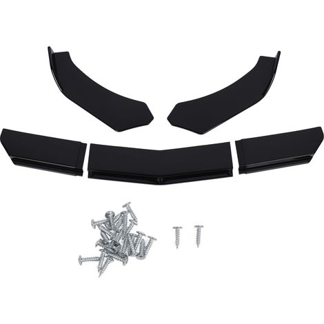 Spoiler anteriore per paraurti da 150 cm, nero lucido, migliora la stabilità, universale per diversi veicoli. (1/5)