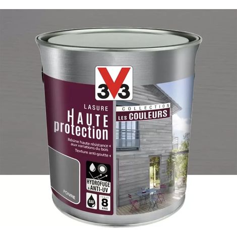 Lasure Haute Protection V33 Les Couleurs 8 ans Poivre 2,5 L (1/4)