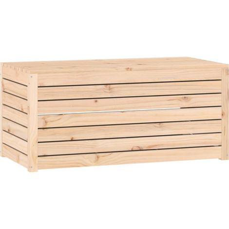 Baúl de jardín madera maciza de pino 101x50,5x46,5 cm vidaXL