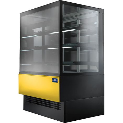 Comptoir réfrigéré ventilé avec 3 étagères et vitre vertical, +4°/+8°C, l 1805 mm - RAL9005 1805x763x849 mm - VIRTUS (1/2)