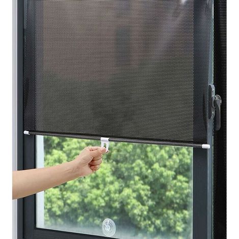 Gabrielle – Stores enrouleurs occultants sans perçage – Protection solaire pour fenêtres de voiture et bureau – Installation facile avec ventouses – 50x125cm