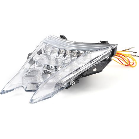 Feu arrière LED avec clignotant et feu de position, lentille transparente, compatible S1000R S1000RR HP4 (1/5)
