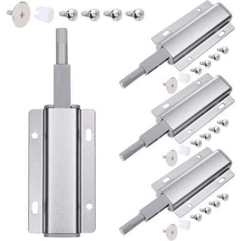 Push to Open Aimant Porte Placard, 4Pcs Loquet Magnetique Push Open Amortisseur, Push to Ope Amortisseur pour Porte, Tiroir, Meuble (1/5)