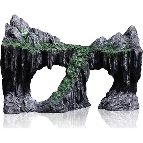 Décoration d'aquarium : rocher artificiel, ornement de montagne, A-- (1/5)