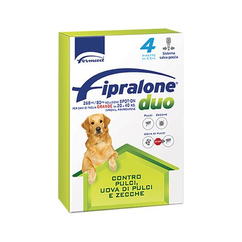 ANTIPARASSITARIO FIPRALONE DUO CANE FORMEVET - KG 20/40 CF=PIPETTE 4- 1 confezioni