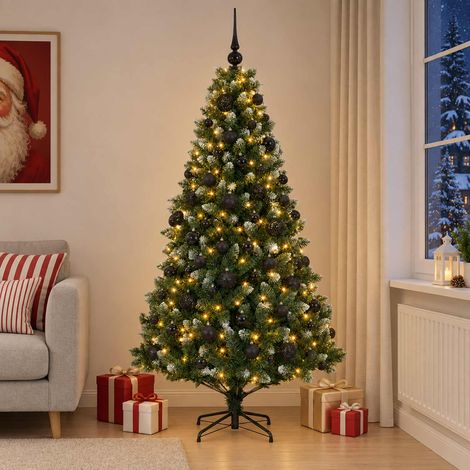 vidaXL Árbol de Navidad Artificial con Adorno 240 cm 300 LED (1/5)