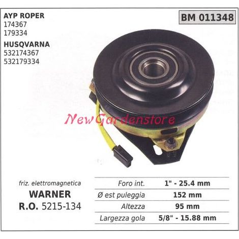 Elektromagnetische Kupplung warner rasenmäher ayp roper husqvarna 011348