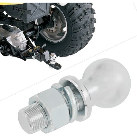 Rotule d'attelage de remorque en acier inoxydable de 2 pouces, 6000 lb, diamètre de 2 pouces, tige de 1 x 2 1/8 pouces (1/5)