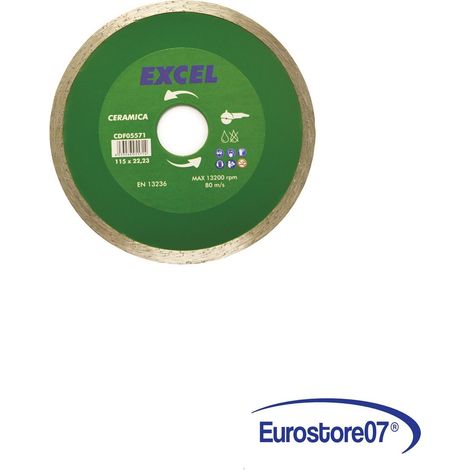 Disco Diamantati Per Ceramica Ø Mm.115 Smerigliatrice -CORONA LISCIA Ferr 95204 (1/4)