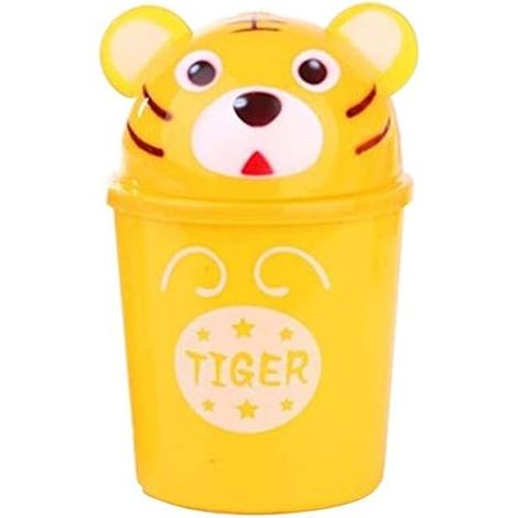 Poubelle de bureau petite poubelle de bureau Design animal créatif Mini corbeille à papier de bureau 1219 cm jaune 1 pièce (1/3)