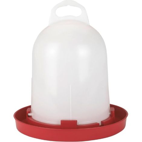 Abreuvoir Volaille PVC 5,5L - Réservoir Automatique - Plastique Robuste - Pour Poussins et Poules - Élevage au Sol ou Suspendu