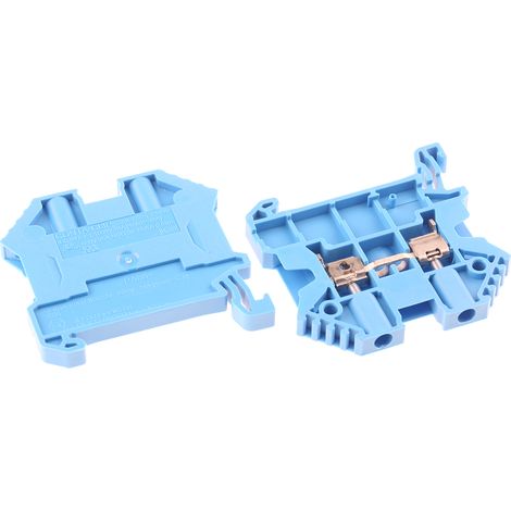 Bloc de jonction de traversée RS PRO, 2.5mm², A visser, Bleu ( Prix pour Paquet de 10 )