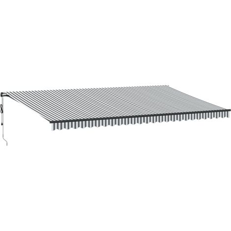 Maison Exclusive - Markise Automatisch Anthrazit und Weiß 600x350