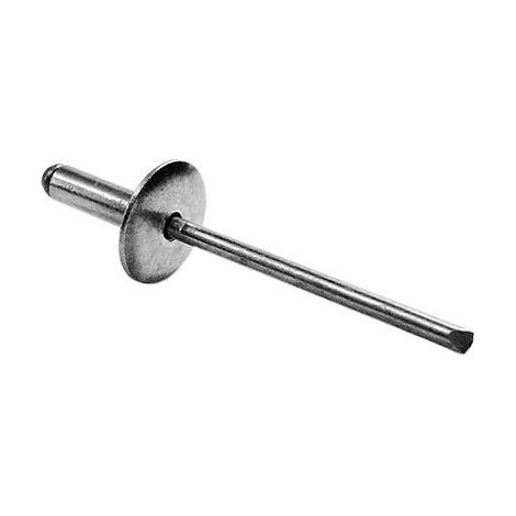 SACTO 107 RIVETTI RIVETTO A TESTA LARGA IN ALLUMINIO CHIODO IN ACCIAIO ZINCATO - 16 mm - 4,8 mm - 250 PZ (1/2)