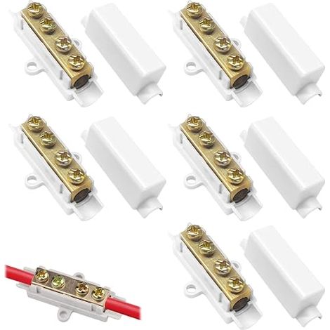 Connecteur 16mm2, Bornier 16mm2, 1000V 100A connecteurs câble vis double, Connecteurs de Fil Laiton, connecteurs de fils laiton à double vis laiton pour 2.5-16mm² (1/5)