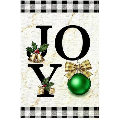 Boîte cadeau de Noël unique Dang, drapeau de bienvenue pour jardin, décoration extérieure de cour, drapeau de maison, décorations de bienvenue (mât non inclus). (1/5)