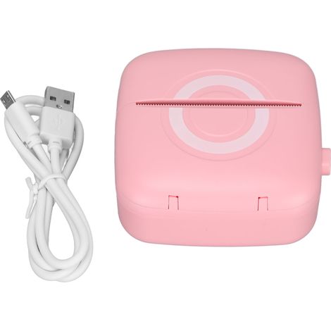 Imprimante thermique portable rose - Légère, compacte et ergonomique - Résolution 200DPI pour impressions miniatures (1/5)