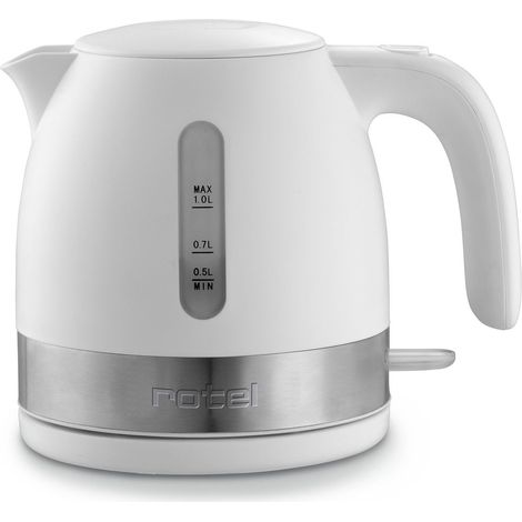 Bouilloire électrique plastique cerclée inox sans fil 1 litre Rotel