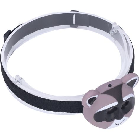 Lampe frontale LED enfant motif raton laveur, lampe torche frontale animale pour enfants, jouet lumineux sans piles (1/5)
