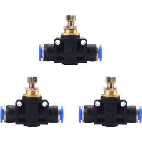 Raccord rapide pneumatique, soupape de décharge d'accélérateur, coudes pneumatiques, filetage mâle 6 mm, raccords pneumatiques à insertion rapide, raccords rapides (1/5)