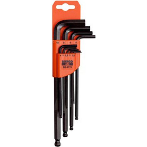 Set aus 9 Inbus-Inbusschlüsseln mit Kugel 1,5-10 mm BAHCO (1/3)