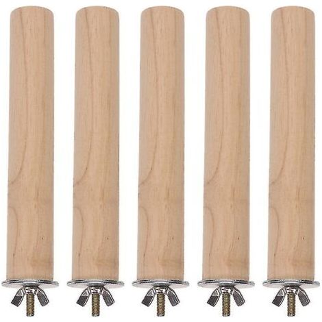 Lot de 5 perchoirs à oiseaux en bois