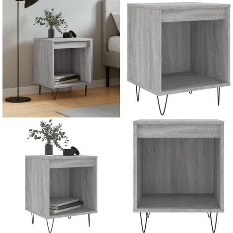 Nachttisch Grau Sonoma 40x35x50 cm Holzwerkstoff - Nachttisch - Wohnzimmermöbel - Beistelltisch - Grau - Sonoma - Home & Living (1/5)