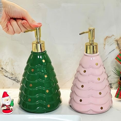 Keramikseifenflasche in Weihnachtsbaumform – AquaForge (1/5)