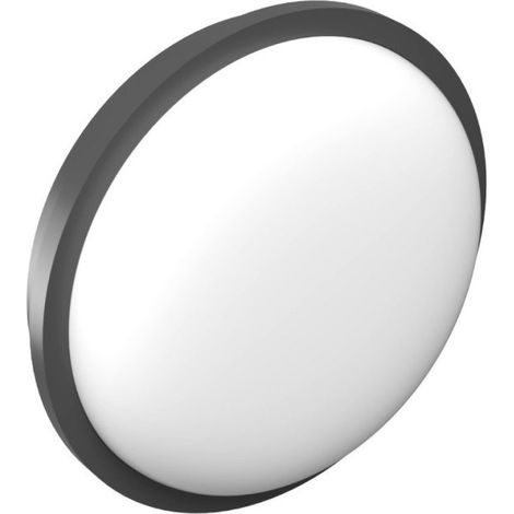Plafoniera moderna lampadari bartalini oilap r 15 led cct ip65 policarbonato, finitura metallo nero