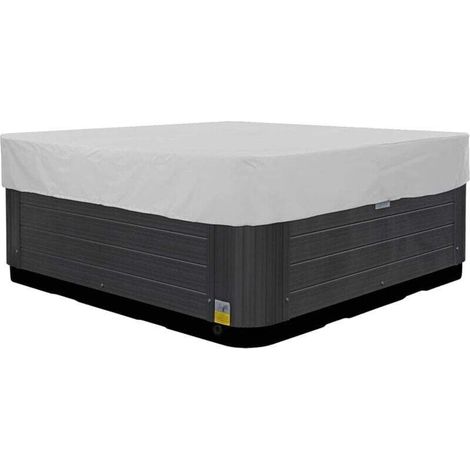 Housse de Bain à Remous,Bache Spa ImperméAble,Bache Piscine pour Bbassin,Couverture de Piscine D'hiver en Oxford Imperméable étanche à la Poussière Couverture De Piscine(Size:231x231x30cm,agrent) (1/4)