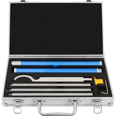 Set di utensili per tornitura del legno, lama quadrata in carburo da 11 mm, lama diamantata in carburo da 10 mm x 30 mm, lama tonda in carburo da 12 mm, lunghezza del gambo dell'utensile 50 cm, lunghe (1/5)