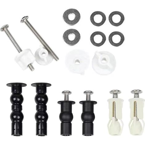 5 Paare Schrauben für Toilettensitz Set, Universal WC-Sitz Befestigungsset mit Schrauben Edelstahl Scharnier für Toilettendeckel Deckel Klodeckel Toiletten Sitz Reparatur Teile (1/5)