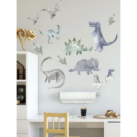 Vinilo decorativo de pared - Dinosaurio - Niño - Niña - Habitación infantil - Guardería - Adhesivo decorativo - Removible - Autoadhesivo (1/5)