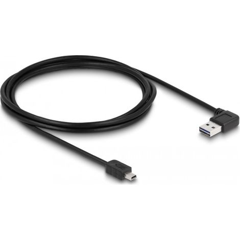 Delock Câble USB USB 2.0 USB-A mâle, USB-Mini-B mâle 2.00 m noir contacts dorés, certifié UL 83379 V746841 (1/4)