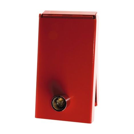 Boîte à clé pompier – Acier 1,5 mm – Triangle laiton 14 mm – Dimensions 210 x 115 x 32 mm – Grappin Annat (1/2)