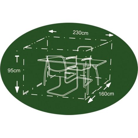 Abdeckhaube anthrazit für Sitzgruppe Abdeckplane Schutzhülle 230x160x95cm (1/2)