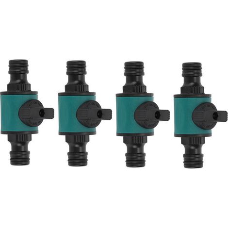 Lot de 4 adaptateurs de tuyau d'arrosage rapides en plastique anti-fuite, adaptateur de tuyau d'arrosage à double tête pour système d'irrigation, compatible avec les tuyaux standard