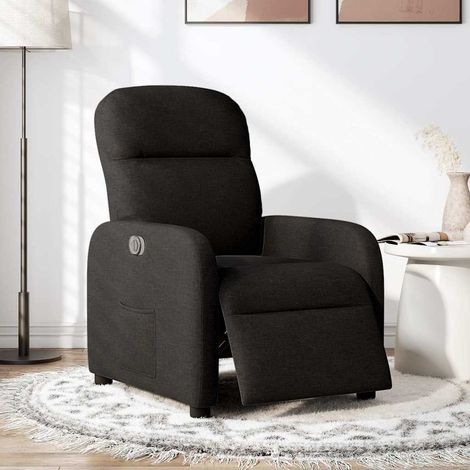 Maison Exclusive - Poltrona Elettrica Reclinabile Nera in Tessuto